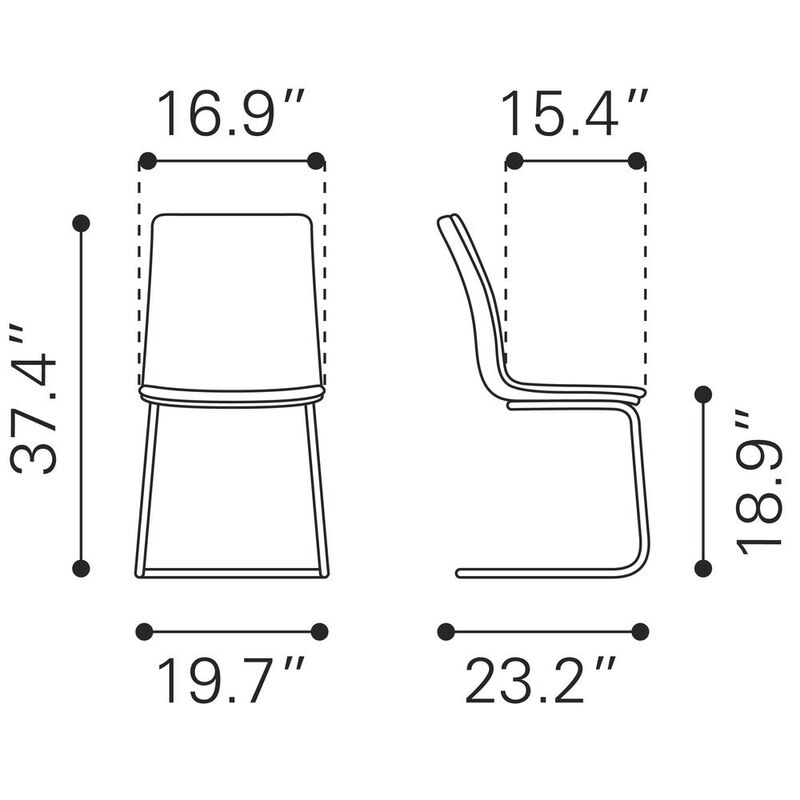 Belen Kox Vintage Black Sharon Dining Chair Set, Belen Kox