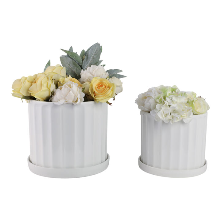 Ribbed Planter Set