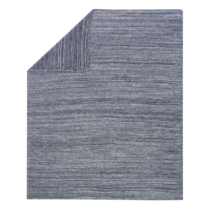 Lambs & Ivy Signature Blue/White 100% Cotton Marl Textured Knit Baby Blanket