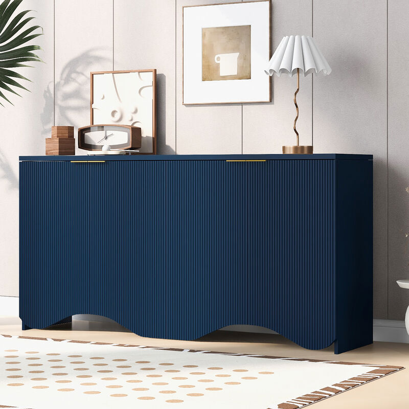 Merax Bottom Wavy Design Storage Cabinet