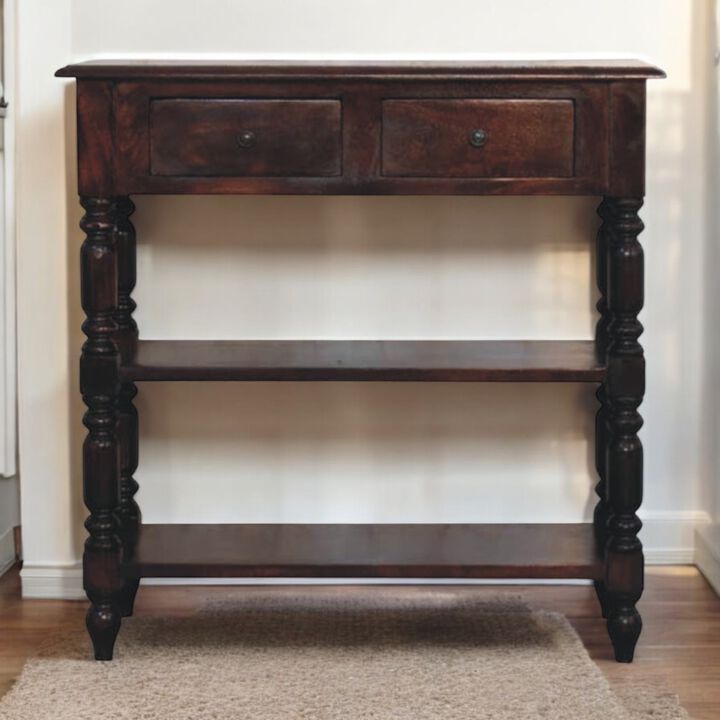 Artisan Furniture Solid Wood  Turned legs Cherry Side Table