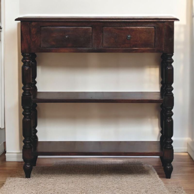 Artisan Furniture Solid Wood  Turned legs Cherry Side Table