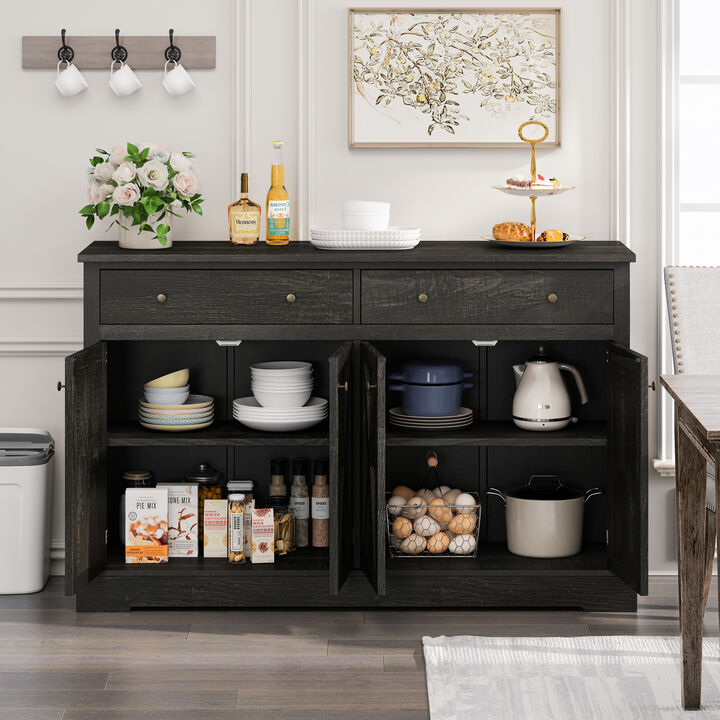 Merax Sideboard Cabinet with 2 Drawers and 4 Doors