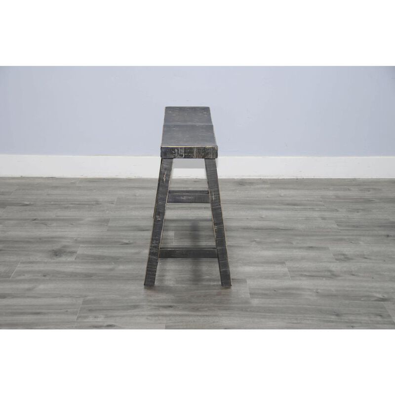Sunny Designs Black Sand Counter Bench, Wood Seat