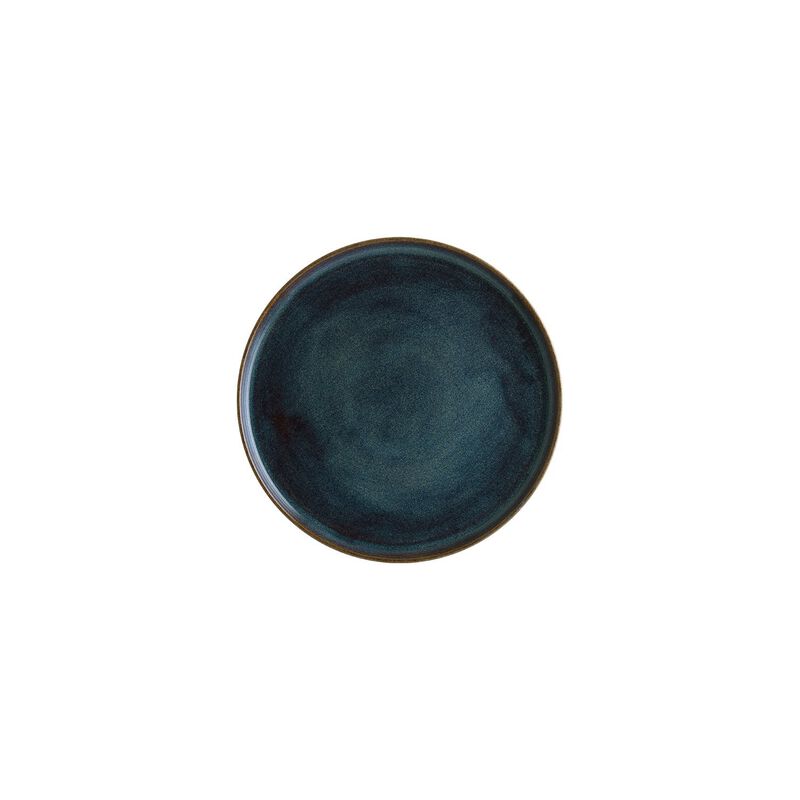 Sphere Ocean dia.8.75" Round Blue Porcelain Plate