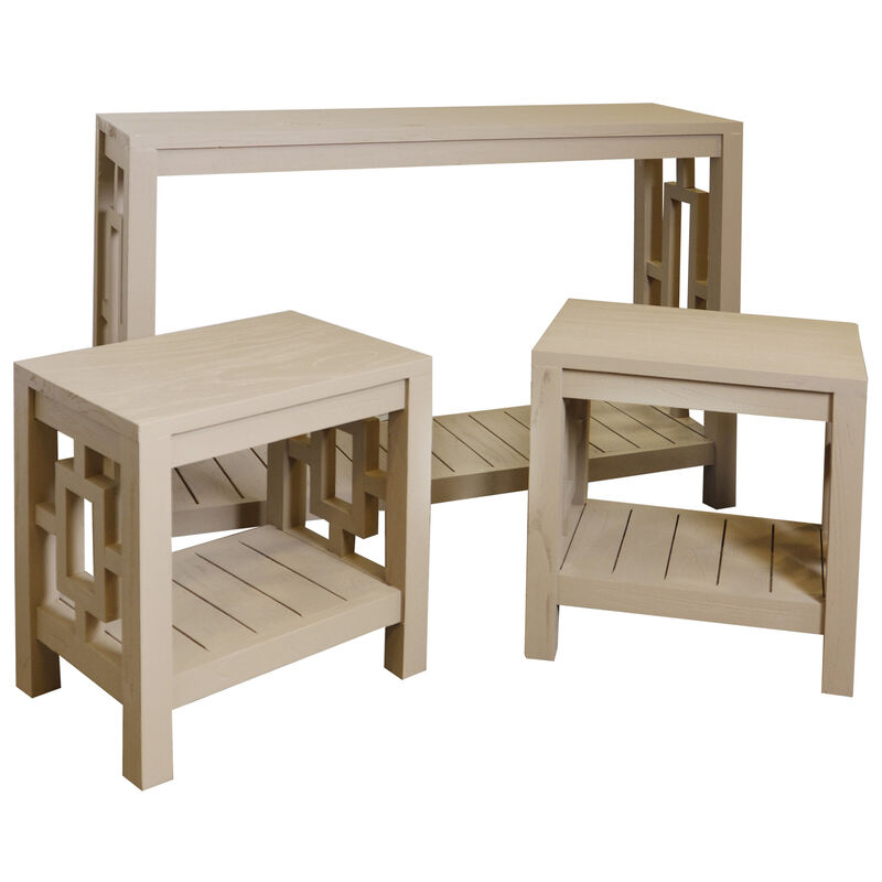 Cappuccino Console Table Set