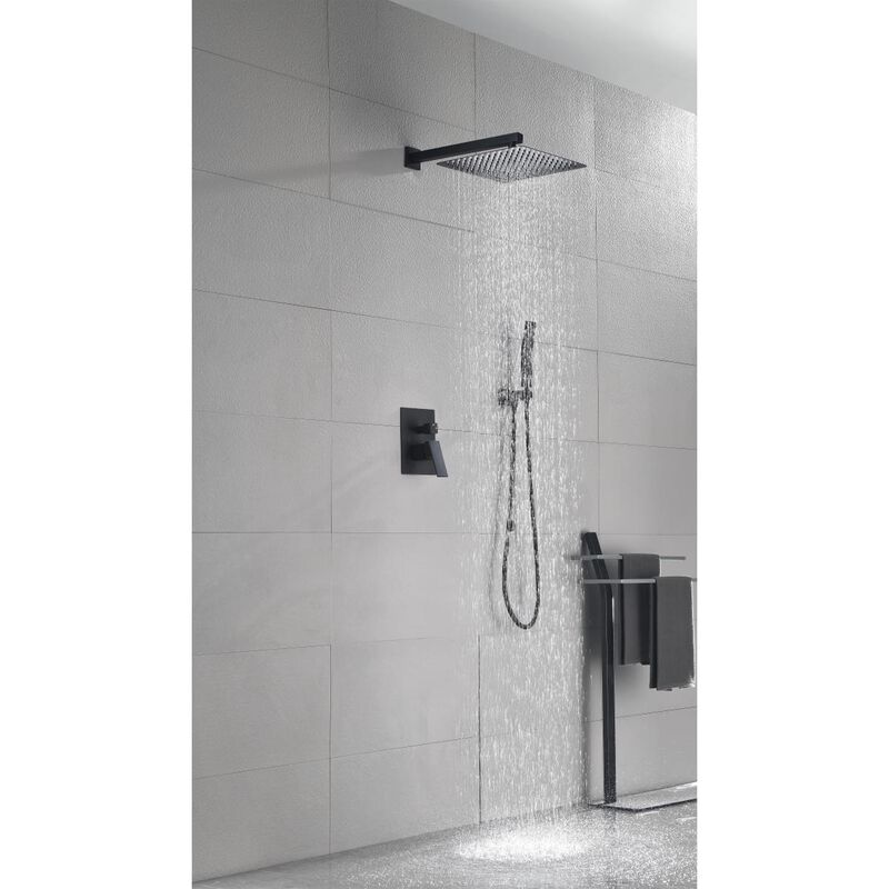 12" Rain Shower Head Systems Wall Mounted Shower With 12 In. X 20 In. Shower Niche