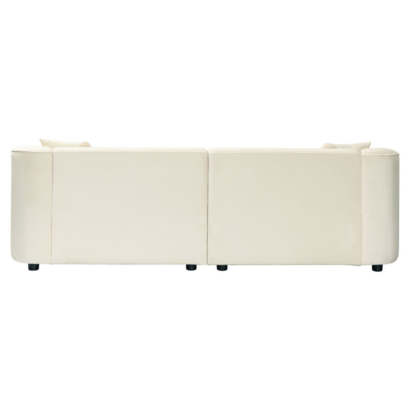 Merax Curved Contemporary Fabric Sofa Couch