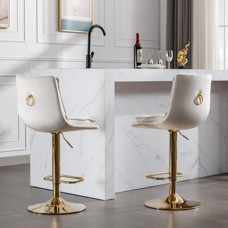 Chrome Swivel Bar Stools Set