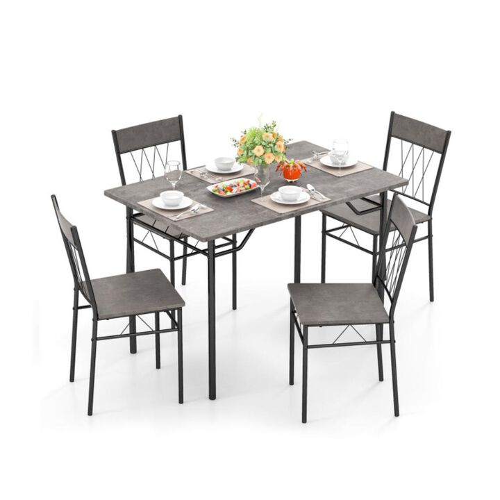 Hivvago 5-Piece Dining Table Set for 4 with Kitchen Table and 4 Dining Chairs