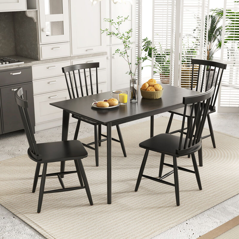 Set of 2 Windsor Dining Chairs with High Spindle Back