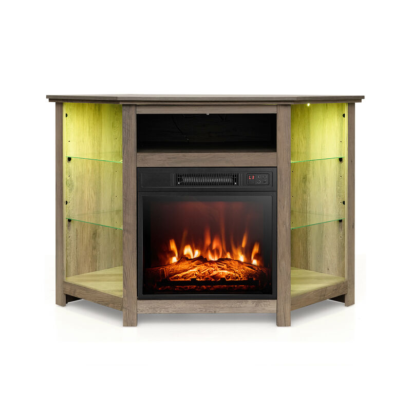 Modern TV Stand with LED Lights – Entertainment Center for Living Room Storage
