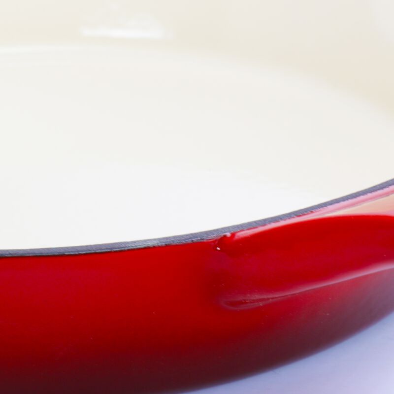 Crock Pot Artisan 10 in. Round Enameled Cast Iron Skillet in Scarlet Red