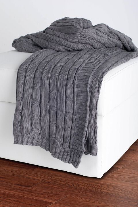 Light Gray 50" x 60" Throw Blanket