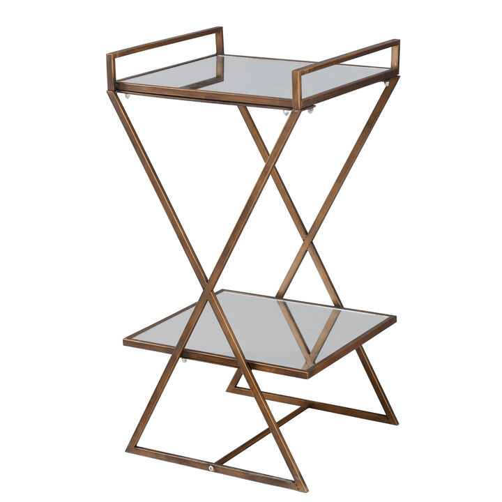 Brushed Bronze Accent Table