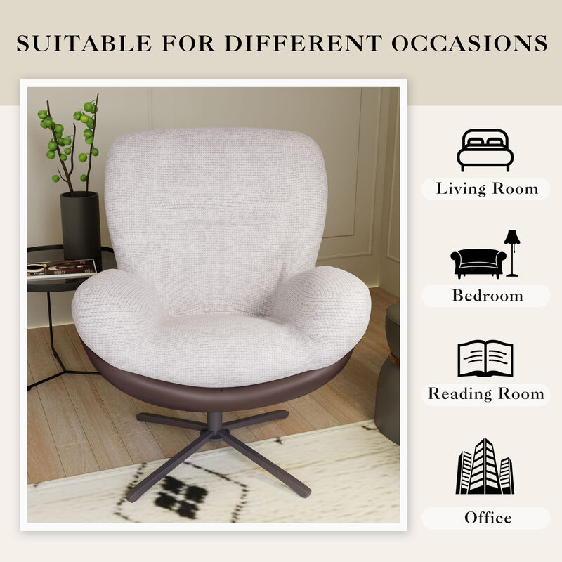 Merax 360° Degree Swivel Reading Chair Accent Chair