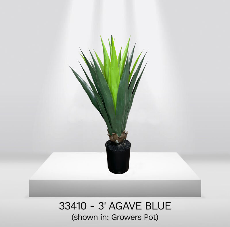 Realistic Artificial 3.5' Agave Plant In Home Basics Starter Pot, Home Décor, Office