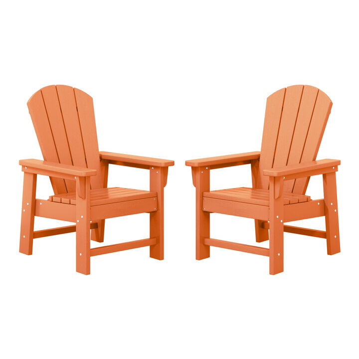 WestinTrends Kids Outdoor Adirondack Plastic Patio Chair (Set of 2)