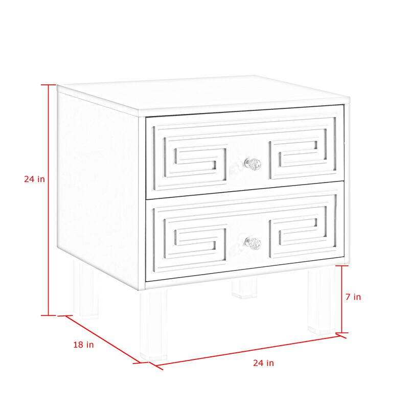 Inspired Home Clarice  Side Table/Accent Table/Nightstand