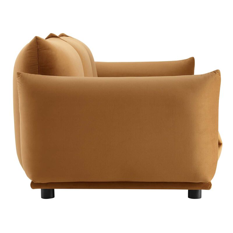 Copious Performance Velvet Sofa Brown EEI-5470-COG