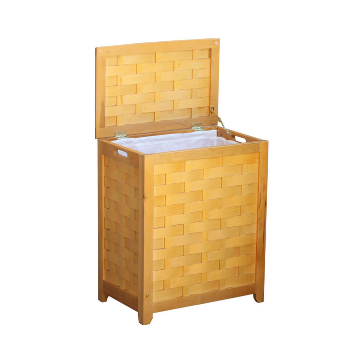 Oceanstar Natural Laundry Hamper with Interior Bag