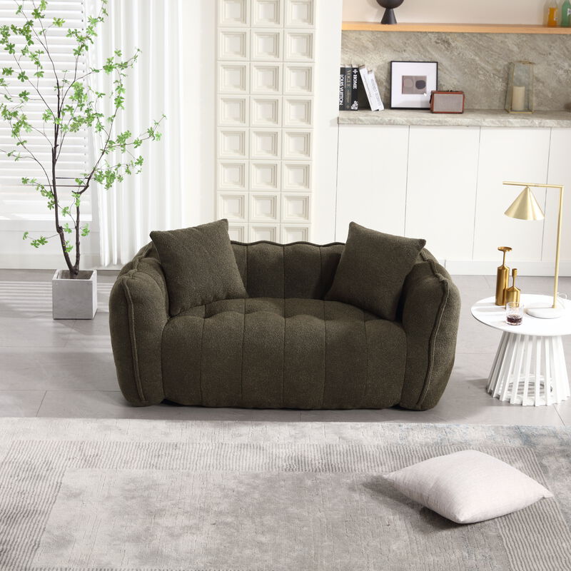 Merax Chenille Lazy Bean Bag Loveseat for Living Room