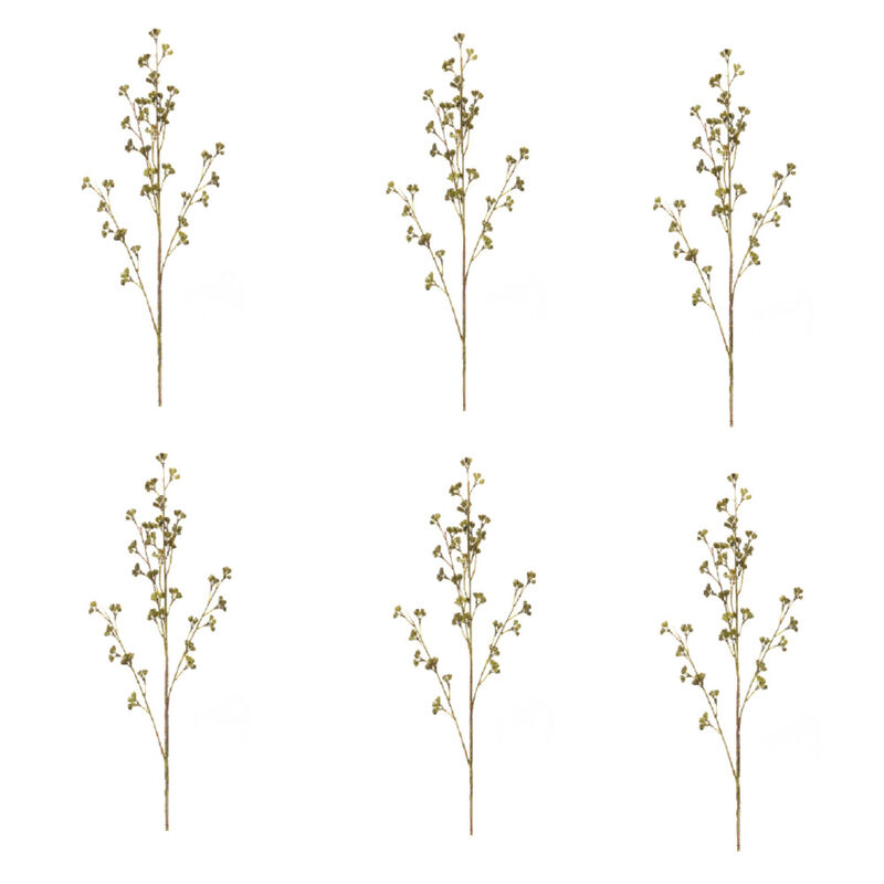 Set of 6 Winter Berry Pod Sprays for Holiday Floral Arrangements and Decor