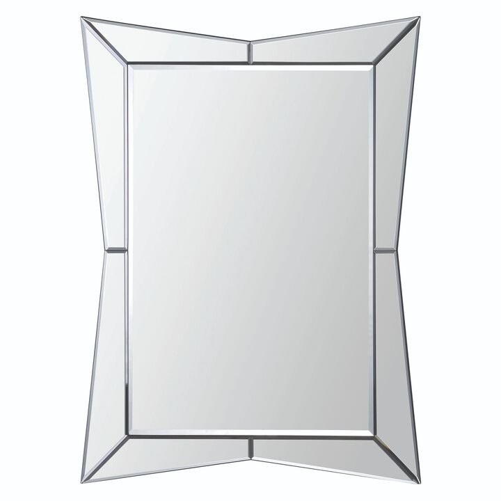 32" Clear Beveled Framed Wall Mirror