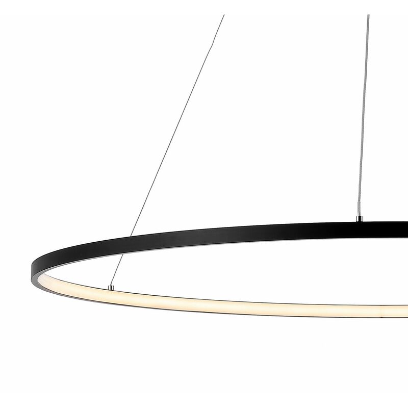 Circulo 35" Metal Round Modern Contemporary LED Integrated Pendant