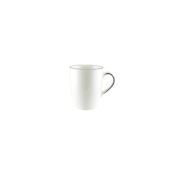 Madera dia.3.25" h:4.25" 11 oz. Round Decorated Porcelain Mug (Set of 4)