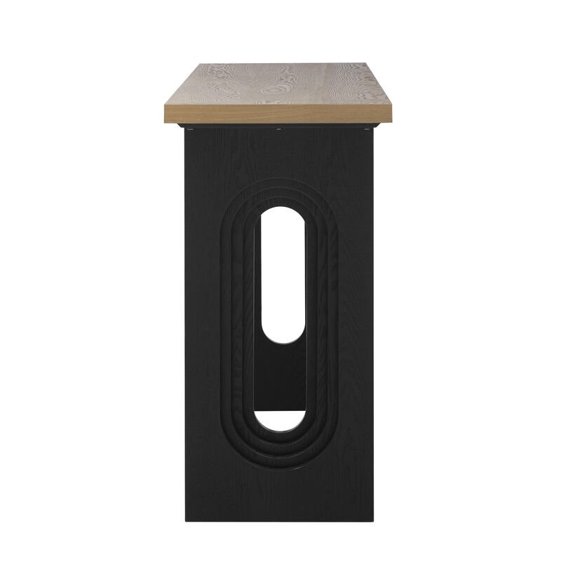 Merax Console Table with Distinctive Round Hollow Legs
