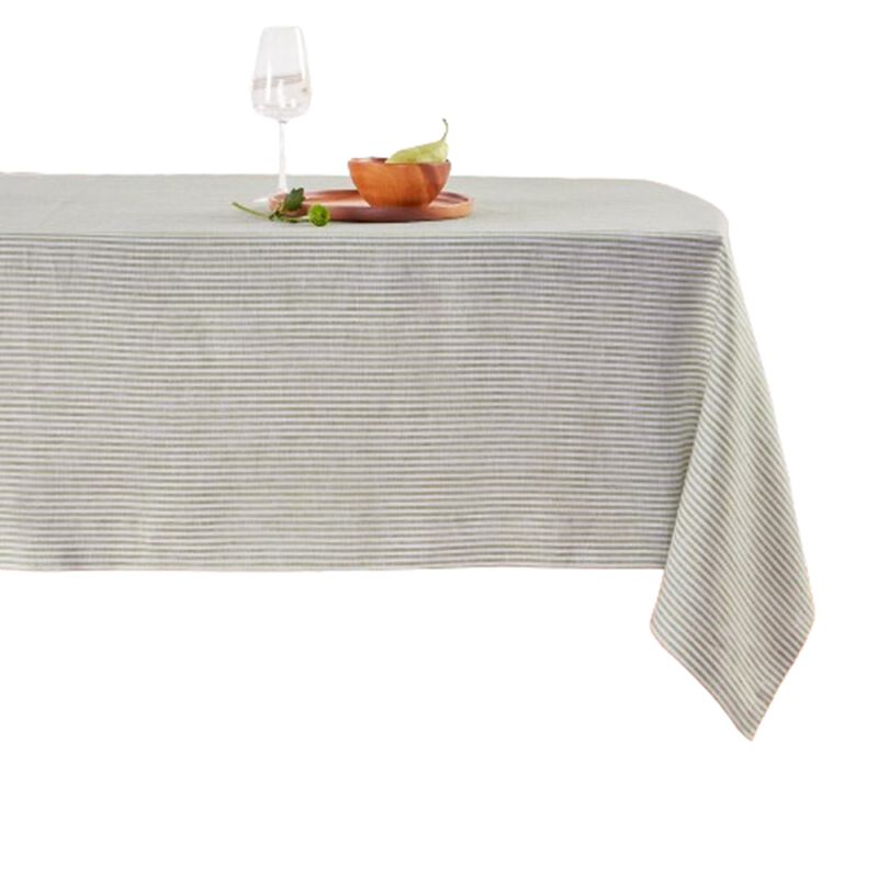Solino Home 100% Pure Linen Tablecloth | Narrow Stripe