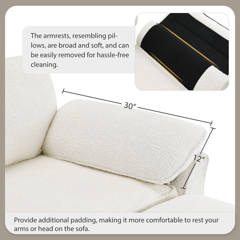 4 Seat Upholstered Sleeper Sectional Sofa