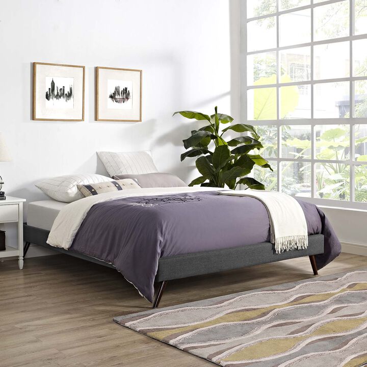 Modway - Loryn Queen Fabric Bed Frame with Round Splayed Legs