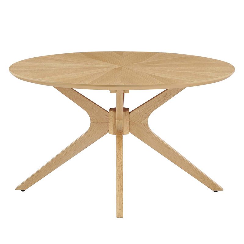 Crossroads Round Wood Coffee Table