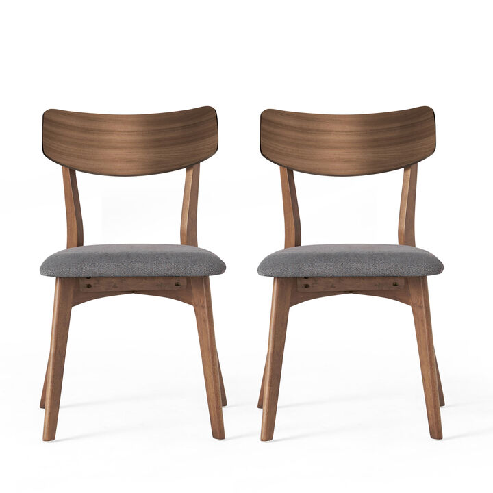 Merax Mid-Century Upholstered Dining Chairs 2PCS