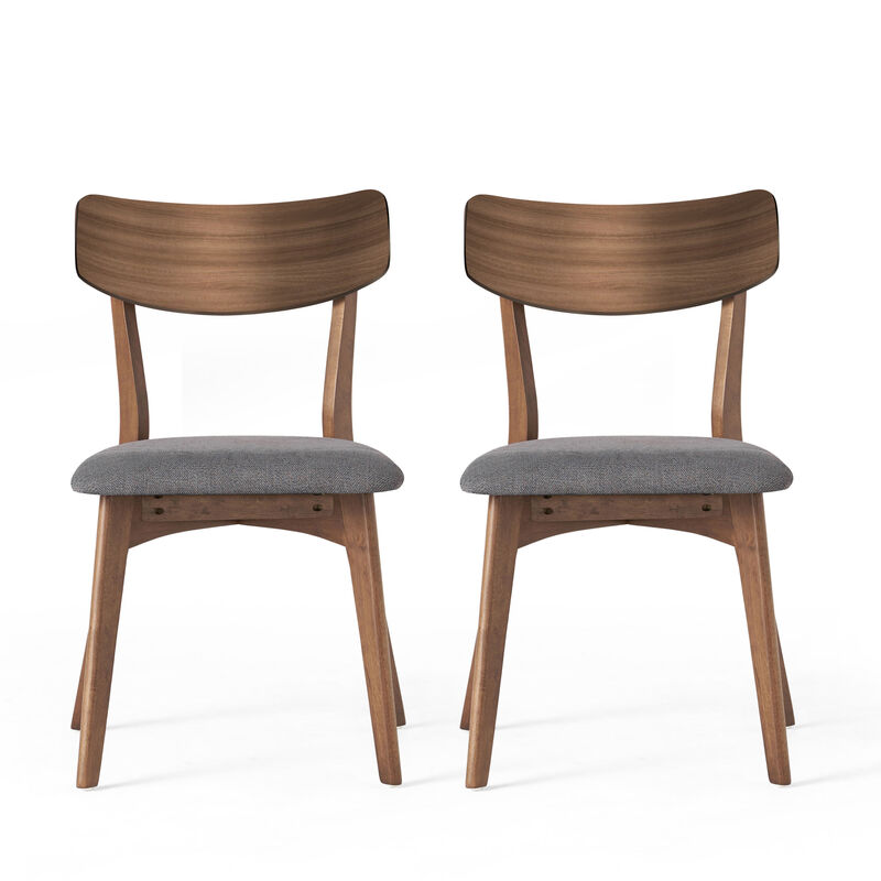 Merax Mid-Century Upholstered Dining Chairs 2PCS