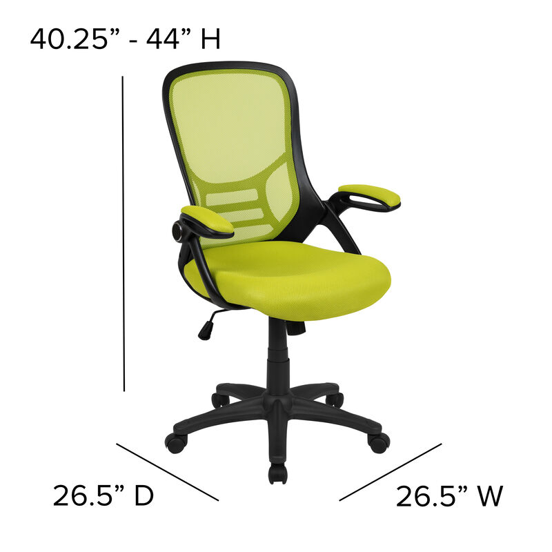 Porter High Back   Mesh Ergonomic Swivel Office Chair with Frame and Flip-up Arms