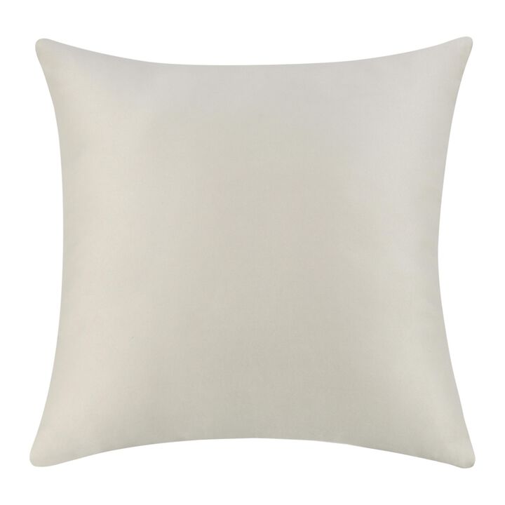 Dolu Throw Pillow, Hand Woven Texture, 24 Inch Recycled, Ivory White - Benzara