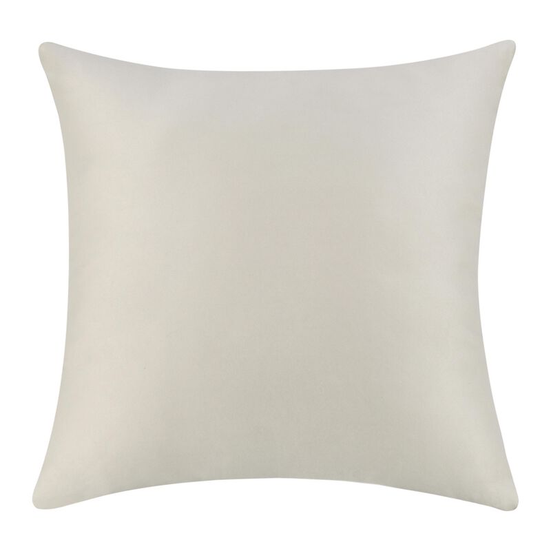 Dolu Throw Pillow, Hand Woven Texture, 24 Inch Recycled, Ivory White - Benzara