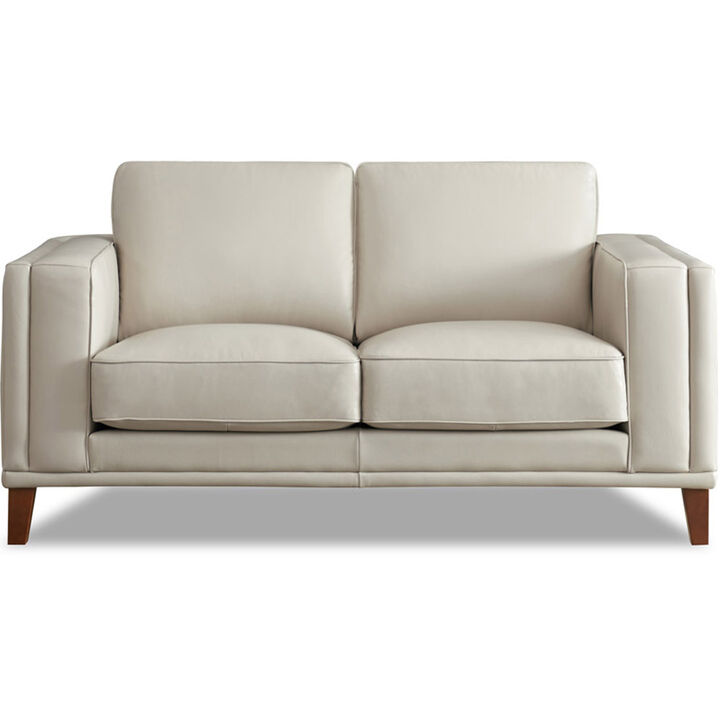 Lyon Top Grain Leather Loveseat