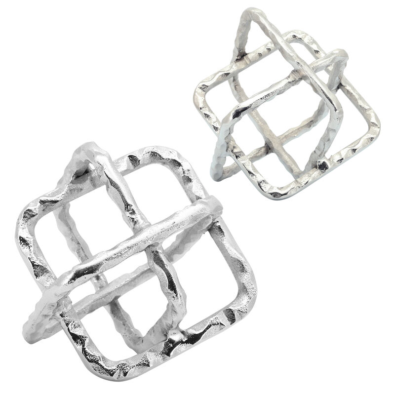 Metal 8" Square Orbs