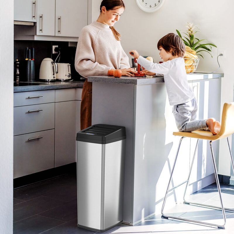 iTouchless 14 Gallon Sliding Lid Sensor Trash Can