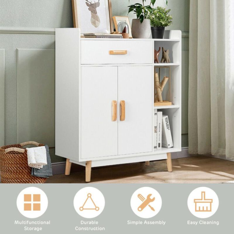 Hivvago Floor Storage Cabinet Free Standing Cupboard Chest