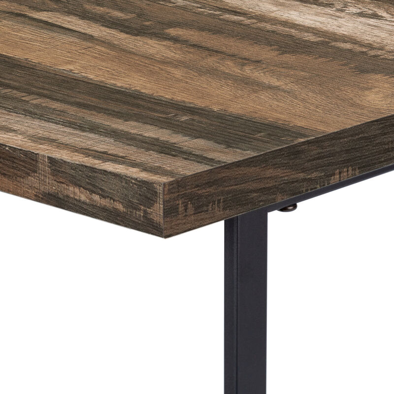 Monarch Specialties I 7525 Computer Desk, Home Office, Laptop, Storage Shelves, 48"L, Work, Metal, Laminate, Brown, Black, Contemporary, Modern