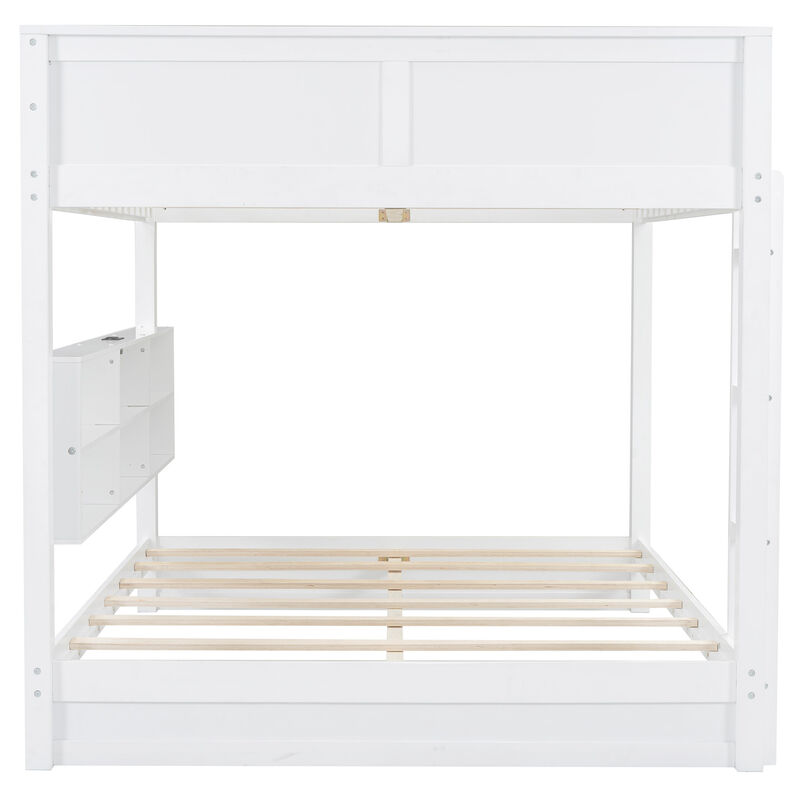 Merax Bunk Bed with Storage Cabinets and USB Ports