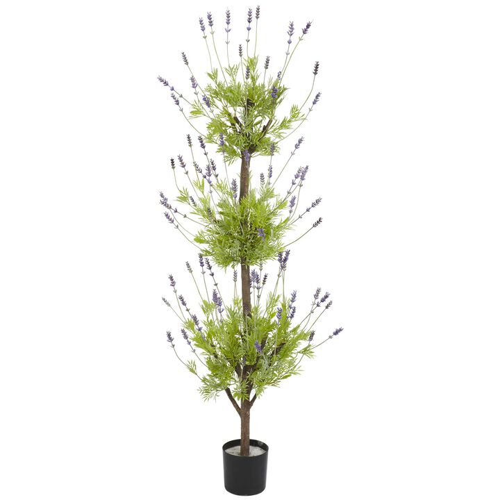 Hivvago 4' Lavender Topiary Silk Tree