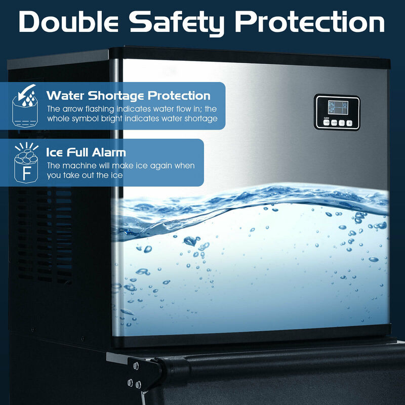Commercial Ice Maker Machine for High-Capacity Ice Production in Restaurants or Offices