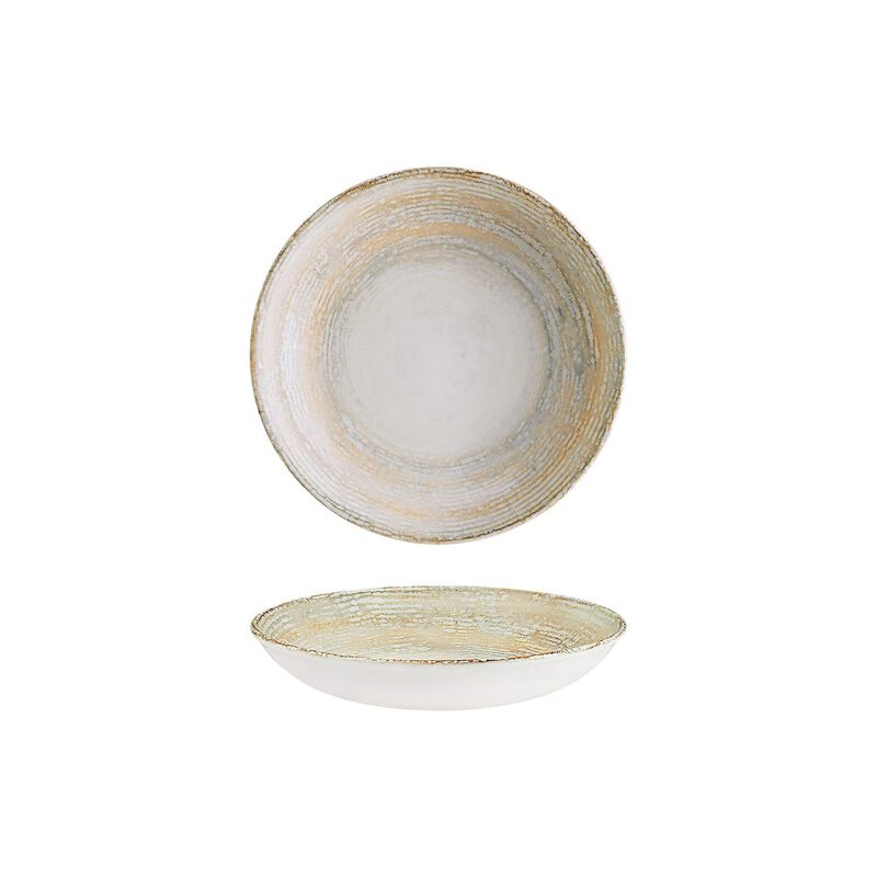 Patera dia.9" h:2" 34 oz. Round Decorated Porcelain Bowl (Set of 4)
