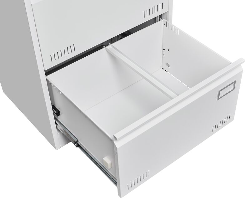 Filing Cabinet Lateral File Cabinet 3 Drawer, Blcak Locking Metal File Cabinets Three Drawer, Office Filing Cabinet with Lock Drawers for Home Office/Legal/Letter/A4/F4